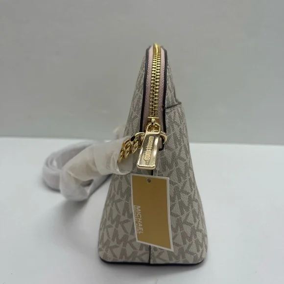 Michael Kors Jet Set Travel Med Logo Dome Crossbody XCROSS XBODY Powder Blush NW